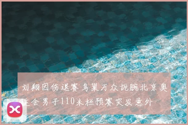 刘翔因伤退赛鸟巢万众扼腕北京奥运会男子110米栏预赛突发意外